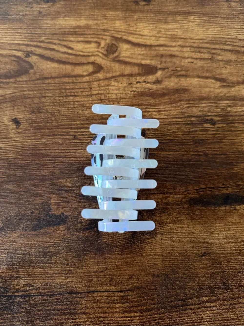 Holographic Hebrew Shell Claw Clip